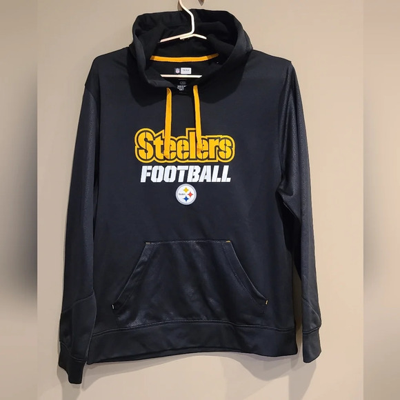 NFL TEAM apparel Steelers Football hoodie  TX3 Warm mens sz.L - Picture 2 of 11